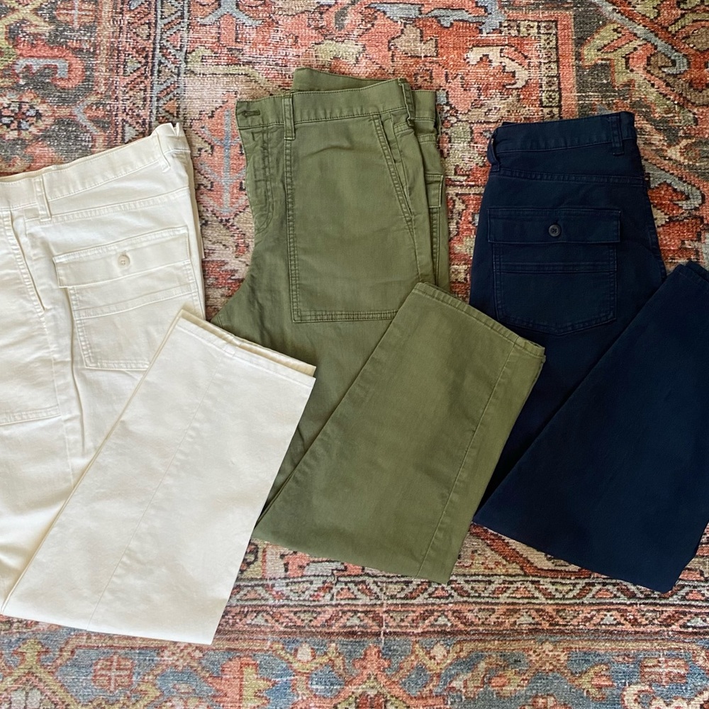 Lot of Three J. Crew Tailored Cargo Pants